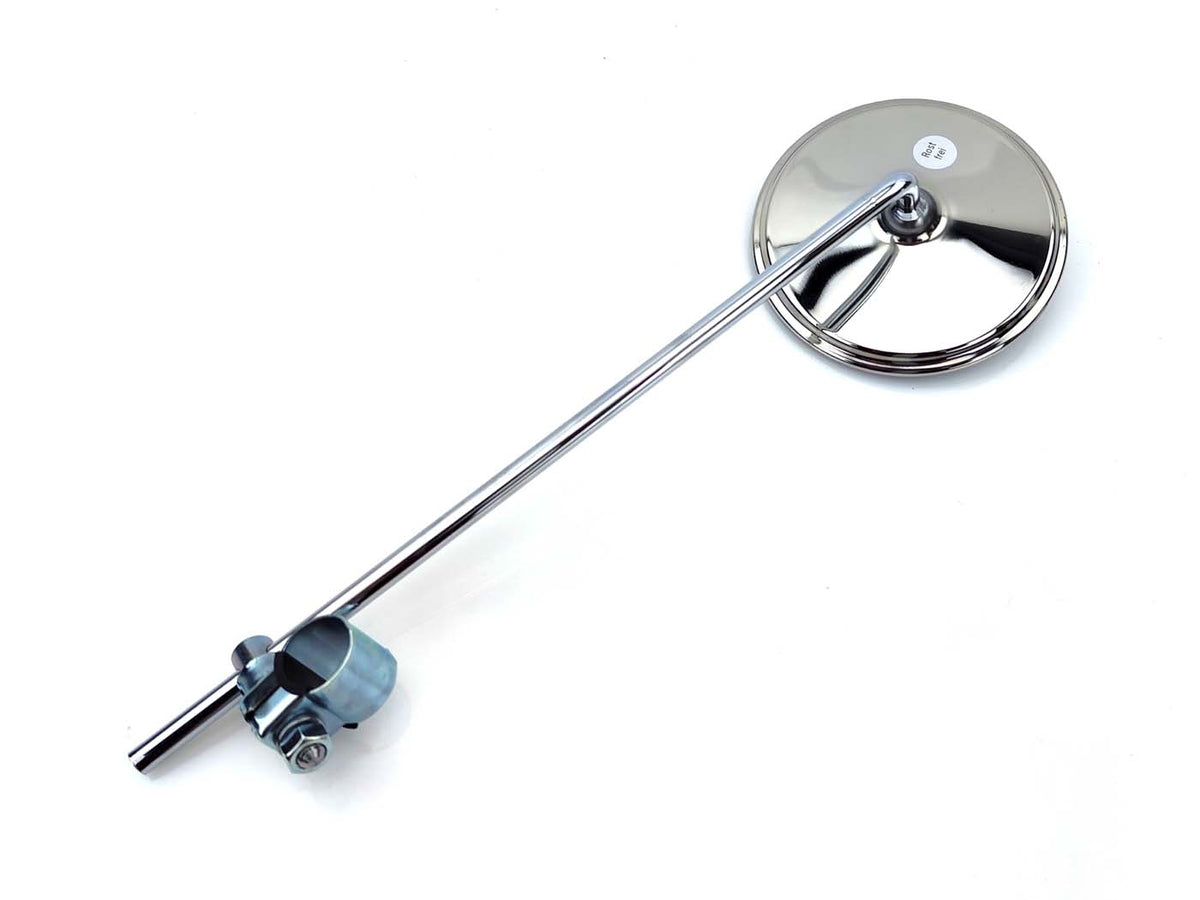 Rétroviseur bumm inox rond avec collier pour Zündapp, Kreidler, Hercules, Miele, DKW, NSU, Horex, Puch, Gritzner