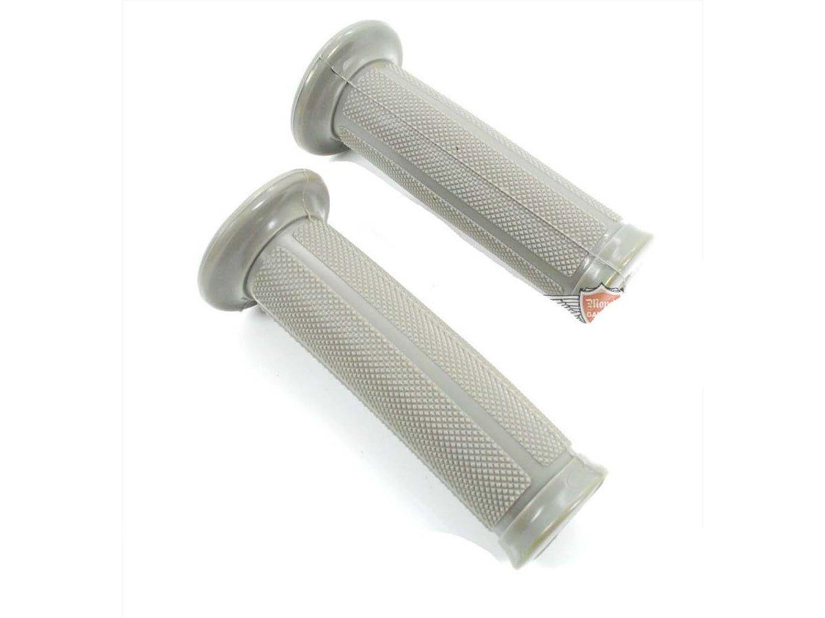 Poignée en caoutchouc 110mm 22/24mm Gris pour Hercules MK 50 Prima M, Kreidler Florett Eiertank LF LH Flory MF MP, Zündapp GTS C Combinette, Puch Maxi