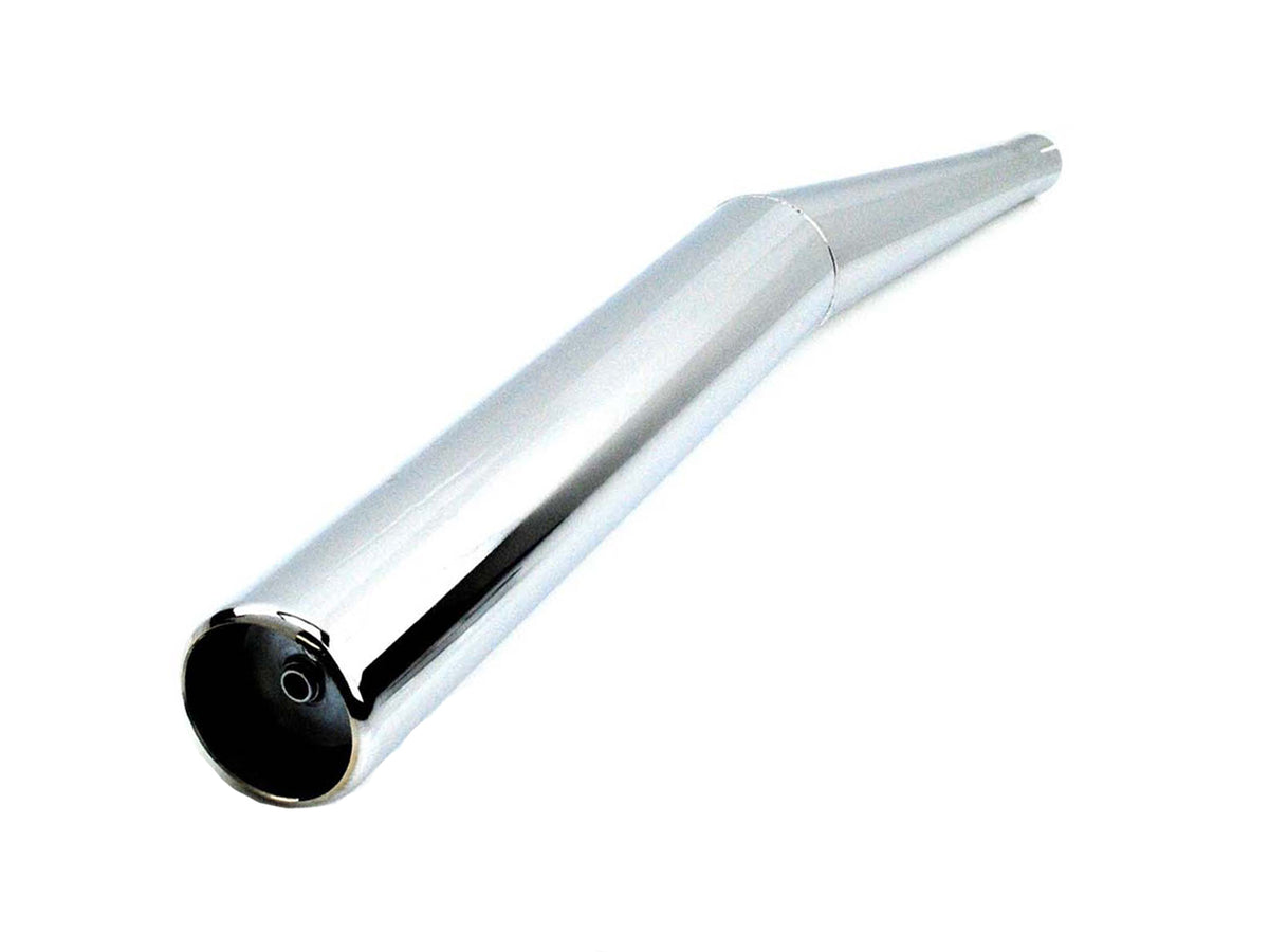Pot dÂ´échappement coudé 60mm 600mm 26mm chrome pour Zündapp, CS type 448, ZD 25, 50