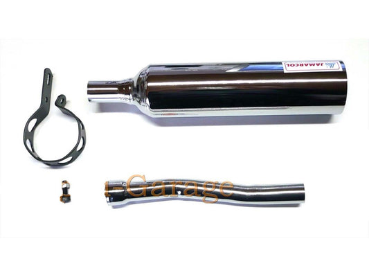 Échappement chromé avec collier de fixation et tuyau de raccordement pour Yamaha, DT 50 MX