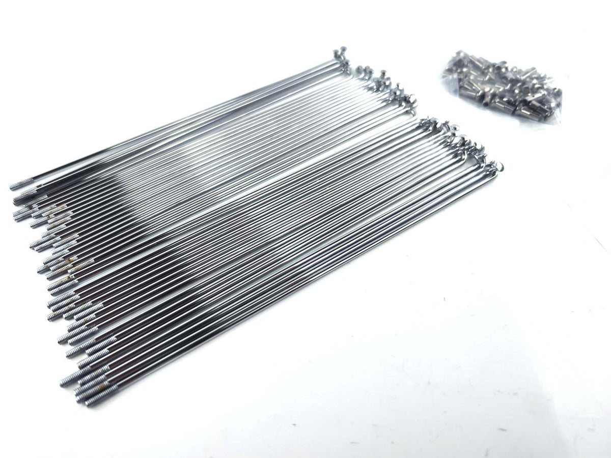 Rayons chromés 208mm avec embout 36 pièces pour Puch MV, MS, DZ, VS