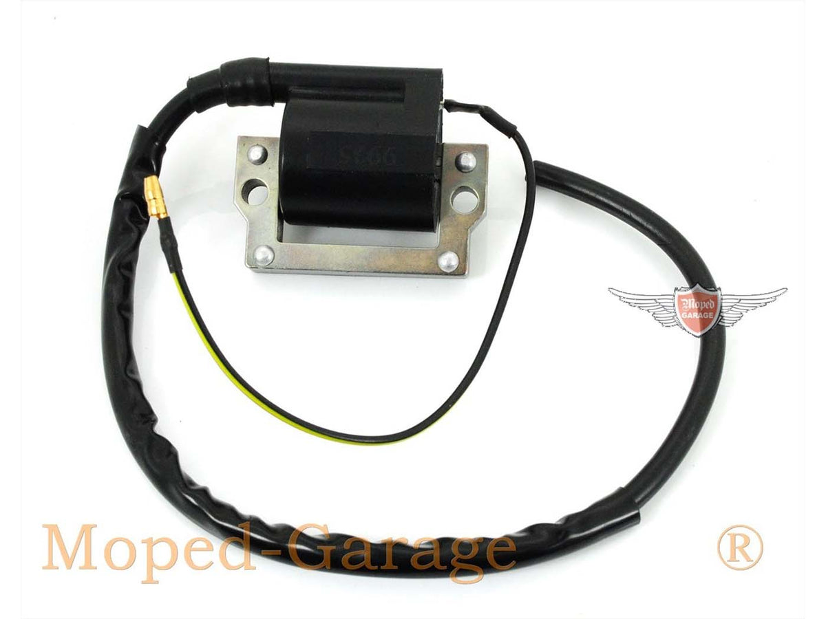Bobine dÂ´allumage 6V avec câble 0,5-0,8 Ohm 2,4-3 kOhm pour Yamaha DT 50 MX, M, 80 MXS, 125 AT 2, FS SE, 1, RD DX, TY XT 250, Suzuki K