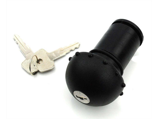 Bouchon de réservoir verrouillable noir 55mm x 32mm avec 2 clés pour Piaggio Ciao, Peugeot 103