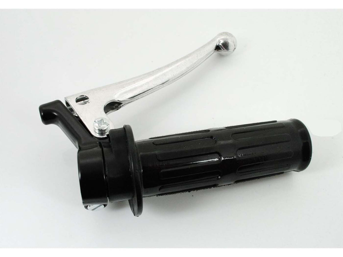 Poignée de gaz en aluminium noir avec levier de frein poli pour Hercules, Zündapp, Kreidler, Puch, DKW, KTM, Rixe