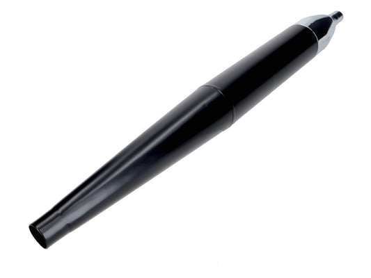 Echappement forme cigare noir mat chromé embout 28mm 700mm pour Zündapp GTS, KS, Hercules K MK, Kreidler Florett, Puch, Miele, DKW, Rixe Göricke, Griztner, KTM, Horex
