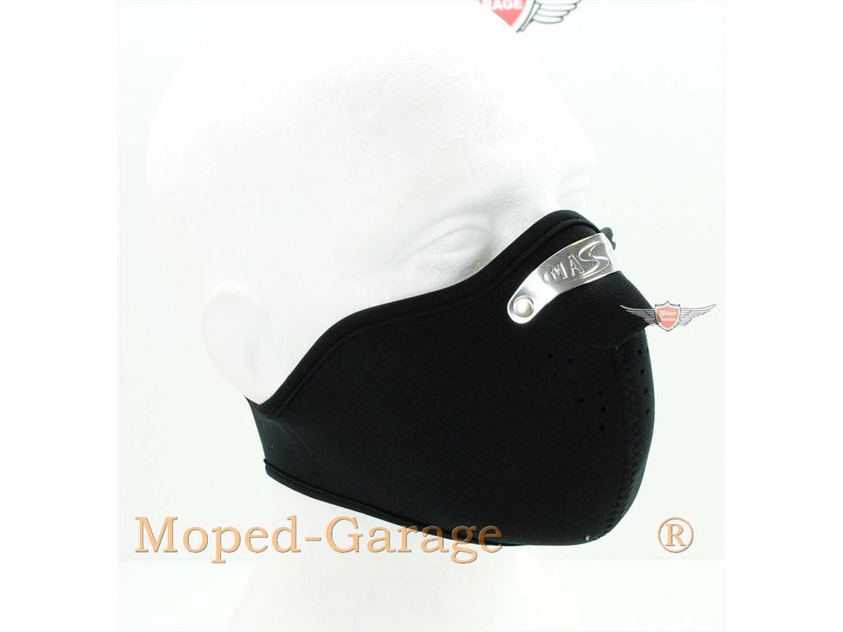 Masque de motard 2 mm noir pour mobylette Mokick