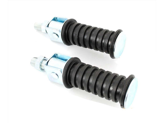 Jeu de repose-pieds M12 x 25mm 105mm 30mm noir pour Yamaha DT 50, 80, 125, RD, FS, DX