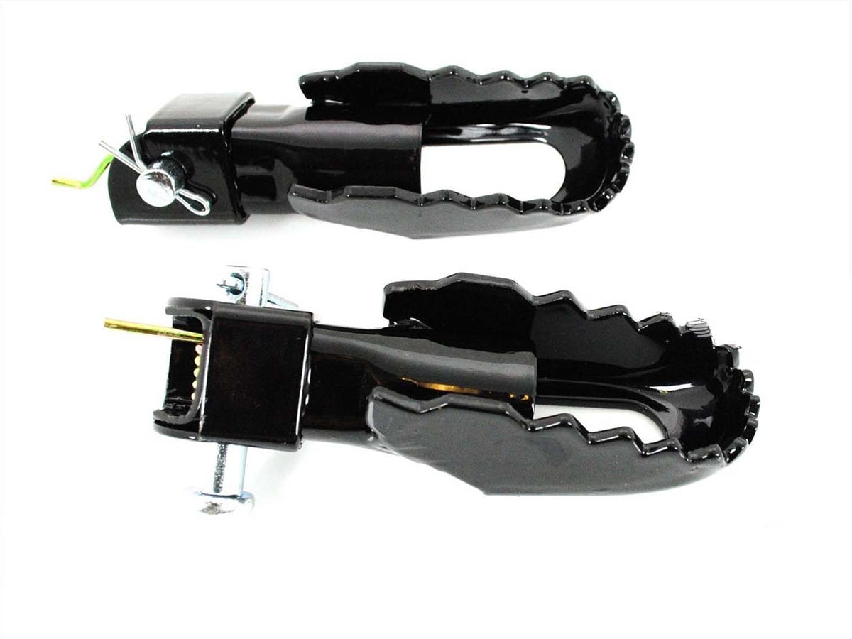 Kit repose-pieds noir avec boulon de fixation ressort goupille de sécurité pour Yamaha, DT 50, 80, MX