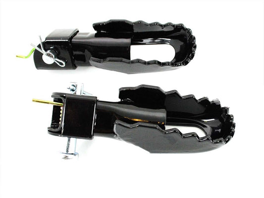 Kit repose-pieds noir avec boulon de fixation ressort goupille de sécurité pour Yamaha, DT 50, 80, MX