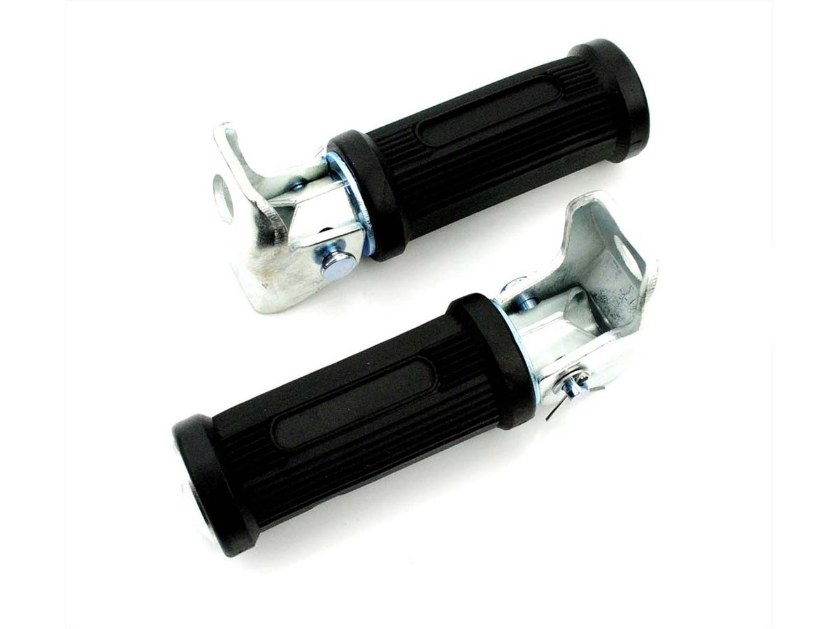Repose-pieds pliable 12mm noir pour Zündapp GTS, KS, CS, CX, ZD, C 50 Sport, Kreidler Florett, Flory, Hercules Prima, M, MK, KX, K Ultra, Puch Monza, Cobra, Jet, Racing, KTM, DKW, Rixe, Sachs Mofa, Moped, Mokick, Kleinmotricycle