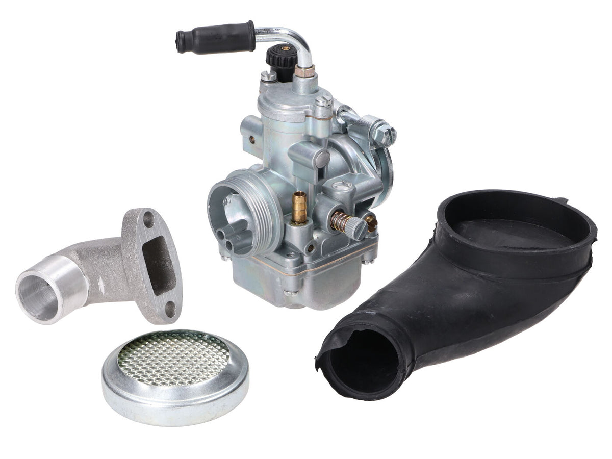 Carburateur 19,5mm Tuning Set avec tubulure dÂ´aspiration, caoutchouc et filtre à air pour Puch Maxi