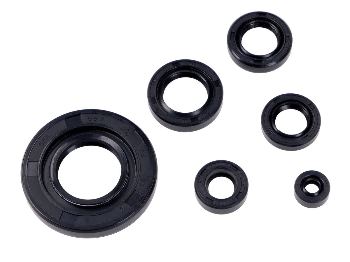 Jeu de 6 joints dÂ´arbre noir pour Honda MT, MB, MTX, MBX 50ccn / 80ccm