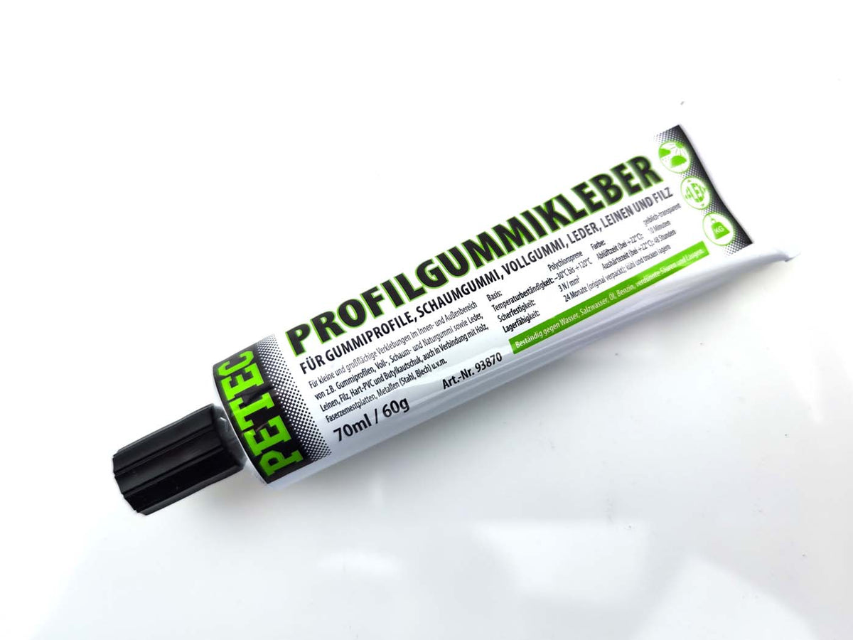 Colle caoutchouc profilé 70g pour vélomoteur, cyclomoteur, mobylette
