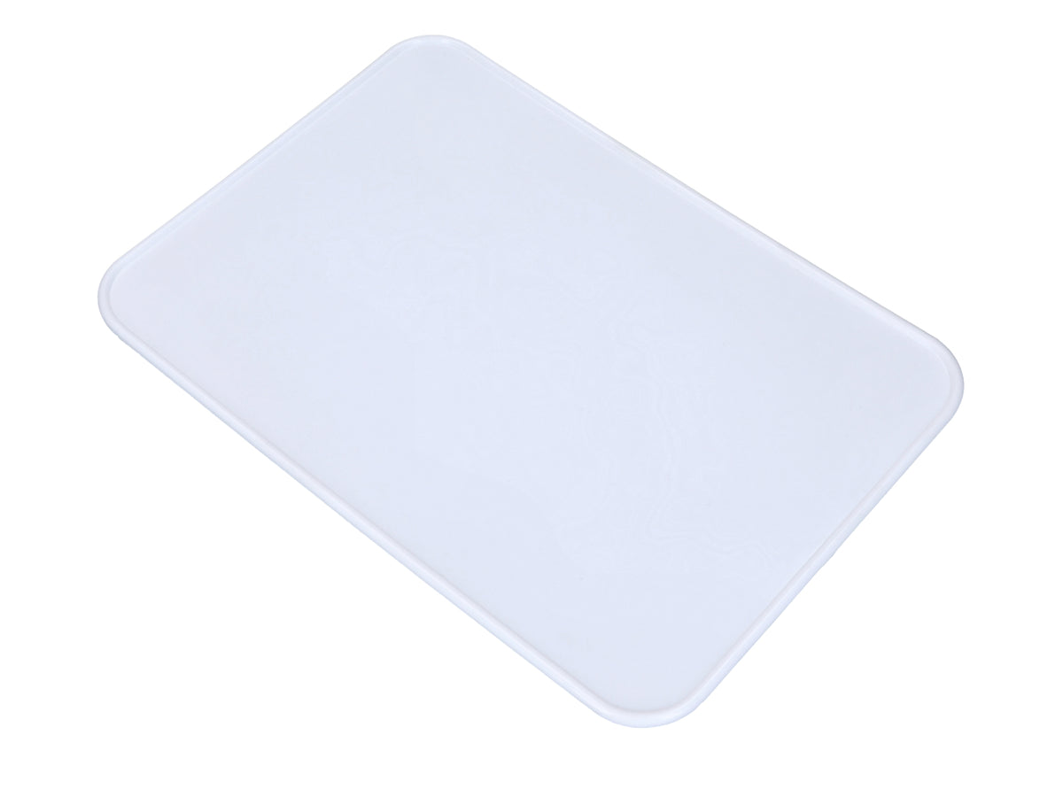 Plaque de dossard rectangulaire blanche 260x185x3mm