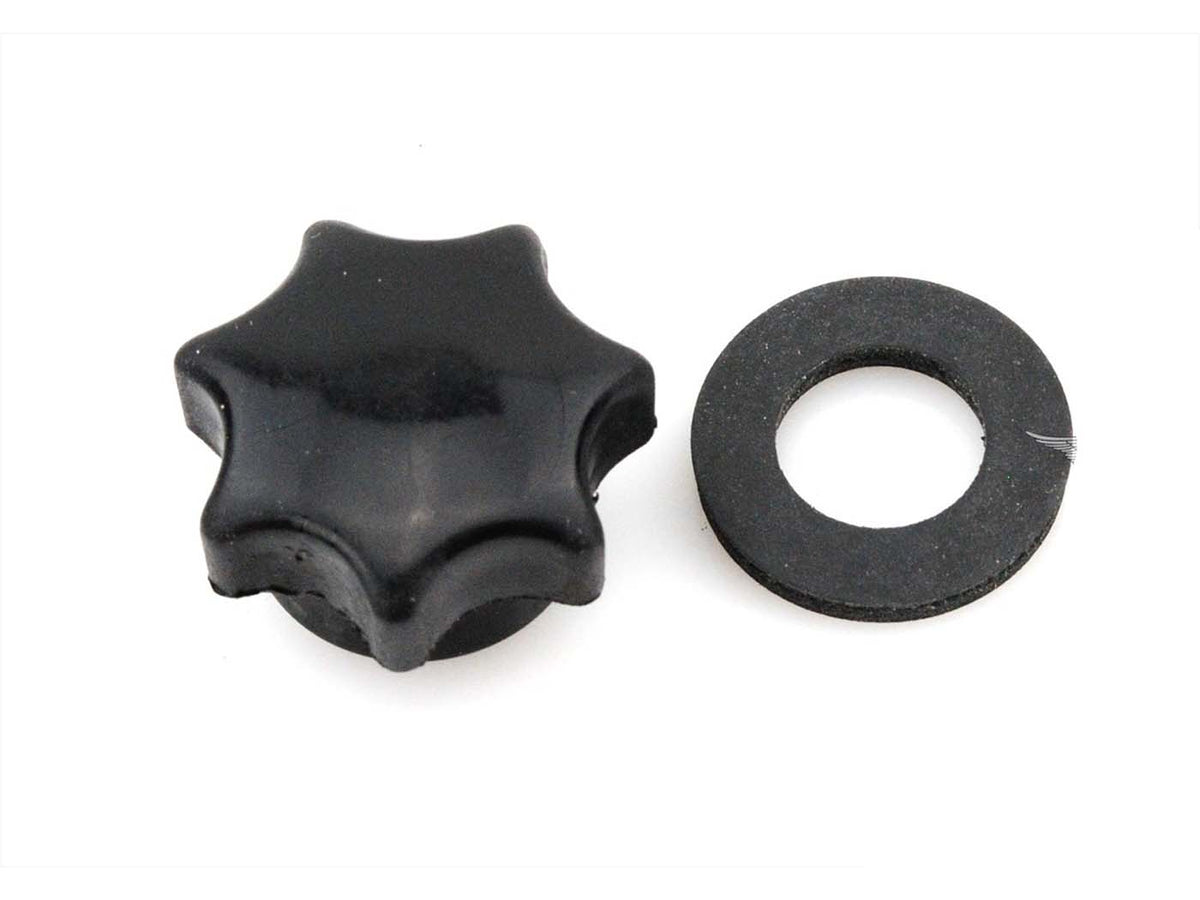 Ecrou de poignée étoile noir avec rondelle caoutchouc pour Simson, KR51/1, KR51/2, SR4-2, SR4-3, SR4-4, SR50, SR80