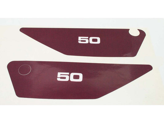 Jeu dÂ´autocollants couvercle latéral 50 violet pour Yamaha FS1 1J5, RD 50