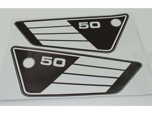 Autocollant de couvercle latéral 100mm 270mm pour Yamaha FS 1 Mokick, RD 50