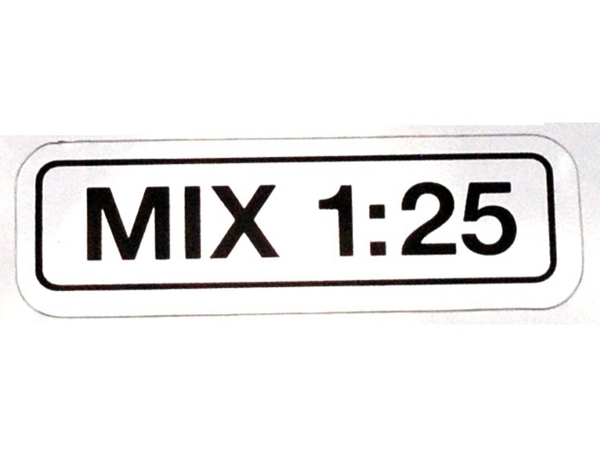Autocollant réservoir MIX 1:25 37x12mm pour mobylette, cyclomoteur, mokick