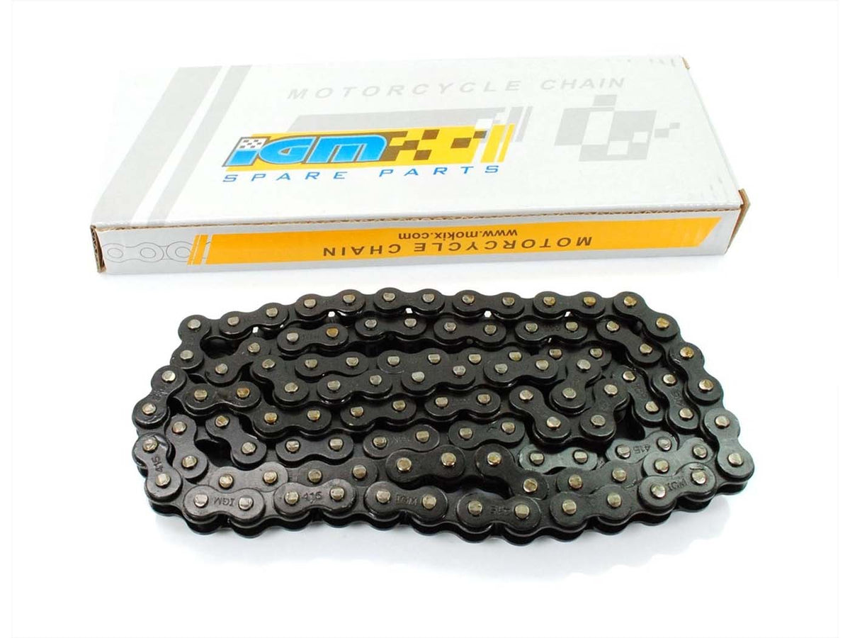 Chaîne acier 106 maillons pour Hercules Prima 2S, 3S, M4, M5, 5, 4S, 5S, SX, Puch Maxi X, Gritzner Milano