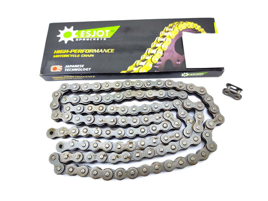 Chaîne Esjot acier 112 maillons 1/2 x 1/8 pour Piaggio Ciao, Citta, Si, Puch Maxi, Zündapp Automatik Mofa, Hercules, KTM, DKW, Kreidler