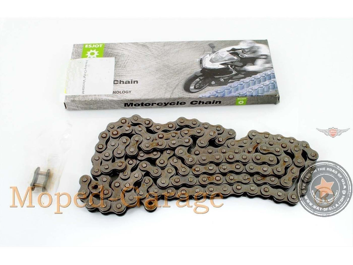 Chaîne Esjot acier 94 maillons 1/2 x 1/8 pour Peugeot 102 MS, Solo 712 D, C, 713 SL, SL