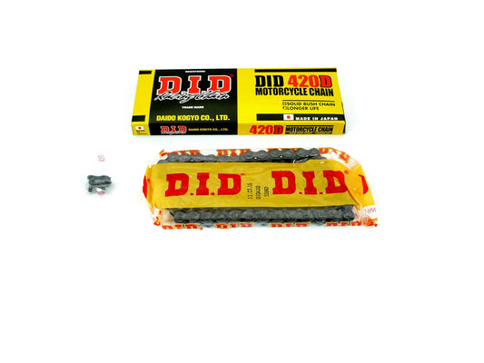 Chaîne DID 106 maillons 420 renforcée pour Derbi Variant Revolution, Hercules RX-9, Ultra, Honda C, MB, MSX, Yamaha RD, RX
