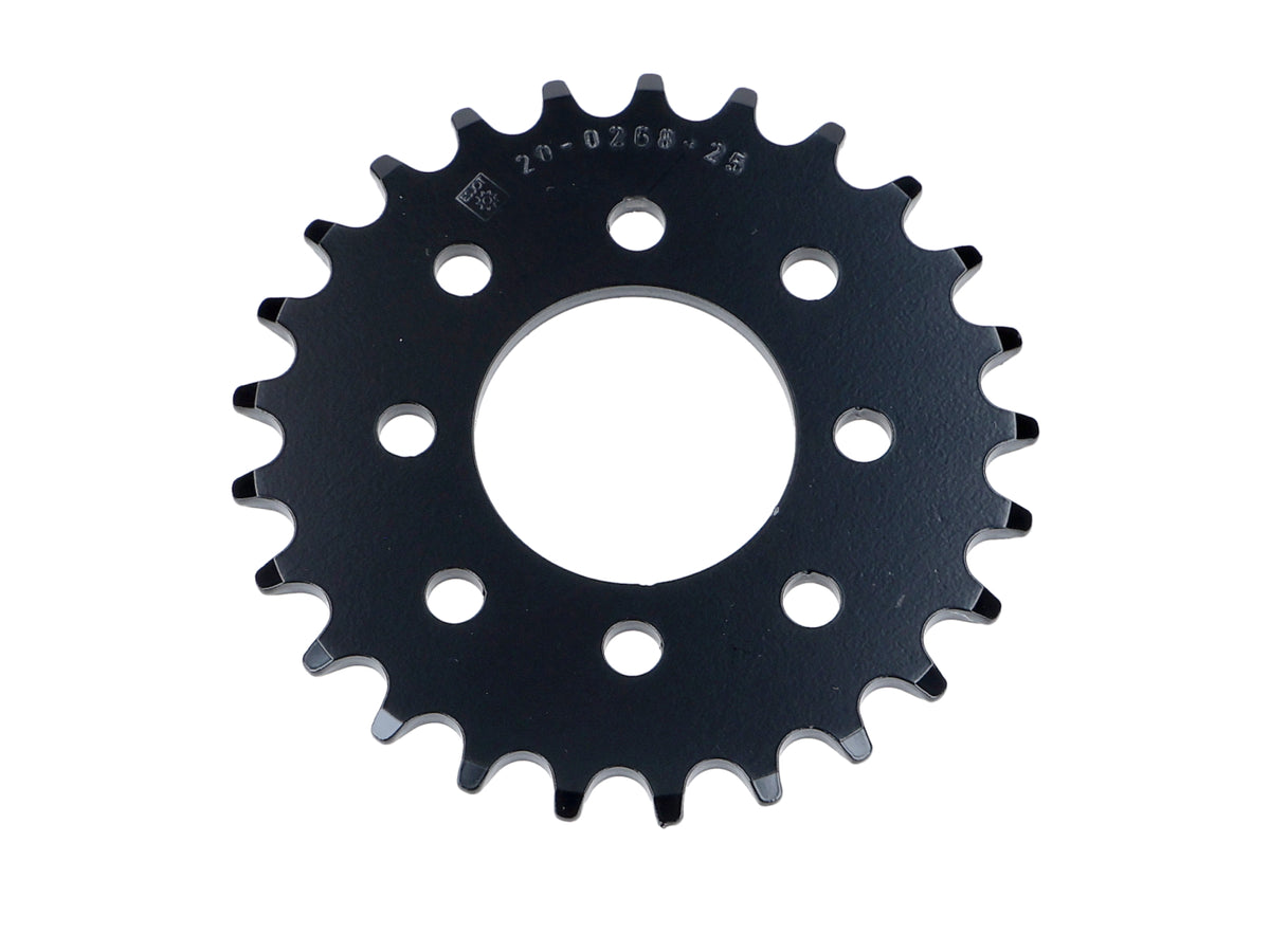 Pignon Esjot renforcé 25 dents noir pour Hercules Prima 1, 2, 3, 4, 5, 6, Optima, Pronto, Presto, Garelli Cross, Zündapp A 25