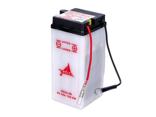 Batterie 6Volt 6 Volt 4 Ah pour Yamaha DT 50 M type 2M4, FS 80 SE, FS1 50, 1 80, RD M, DX, TY