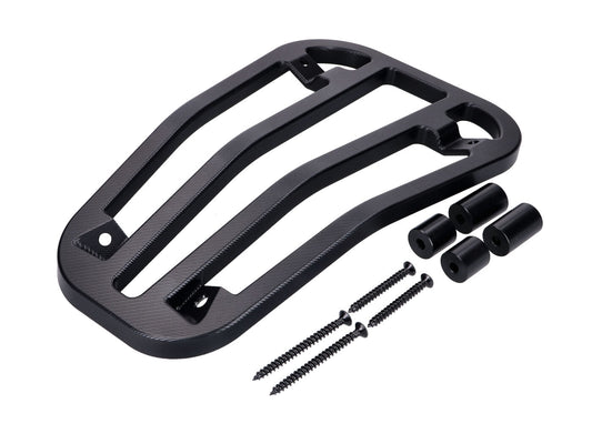 Top Case support / porte-bagages passage Moto Nostra, noir mat, CNC pour Vespa Primavera 50-150ccm, Sprint 50-150ccm