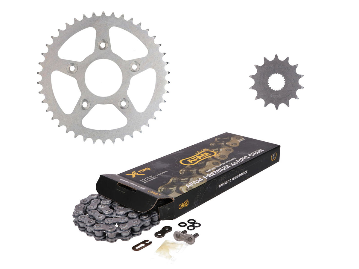Kit chaîne AFAM 14/42 dents pour Aprilia Pegaso 125