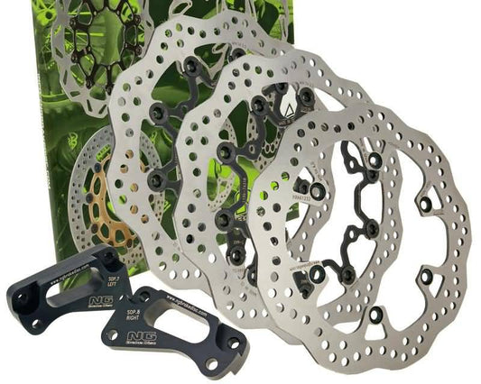 Kit de disques de frein NG Wavy Oversize pour Yamaha T-Max 500 (-2011) avant + arriÃ¨re