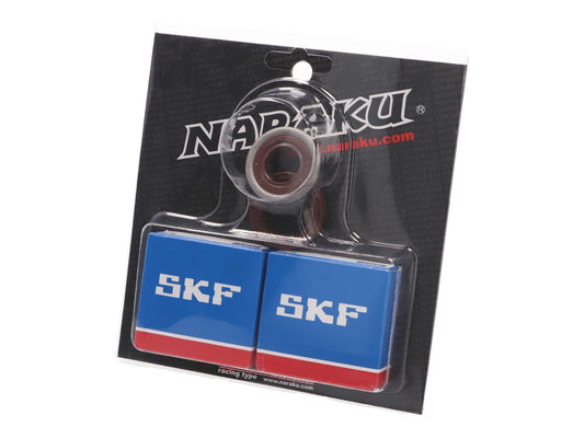 Kit roulements de vilebrequin Naraku SKF C4 Cage mÃ©tallique pour Minarelli AM6