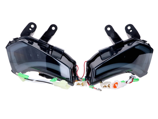 Jeu de clignotants Naraku avant smoked pour Yamaha T-Max 530 2012-2016