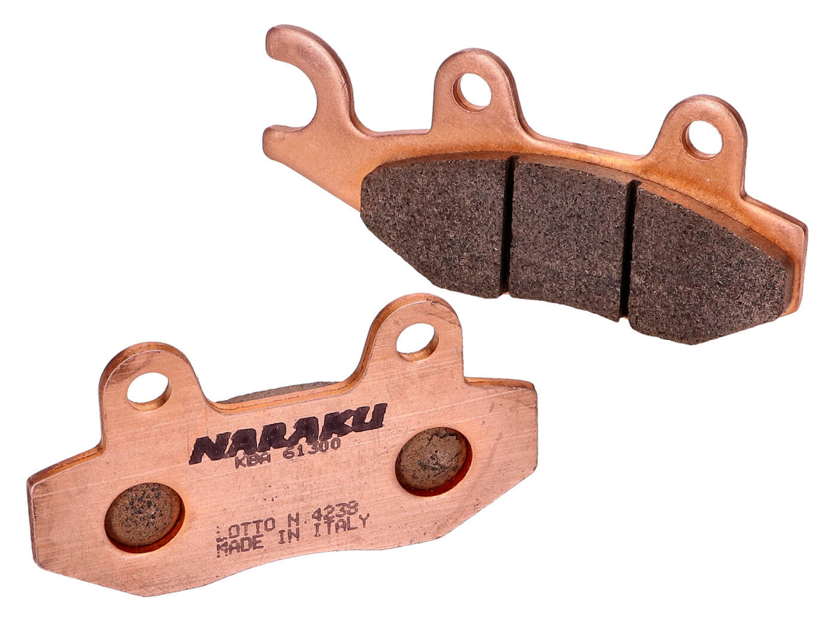 Plaquettes de frein Naraku synthétique pour Keeway, Kymco, Peugeot, TGB