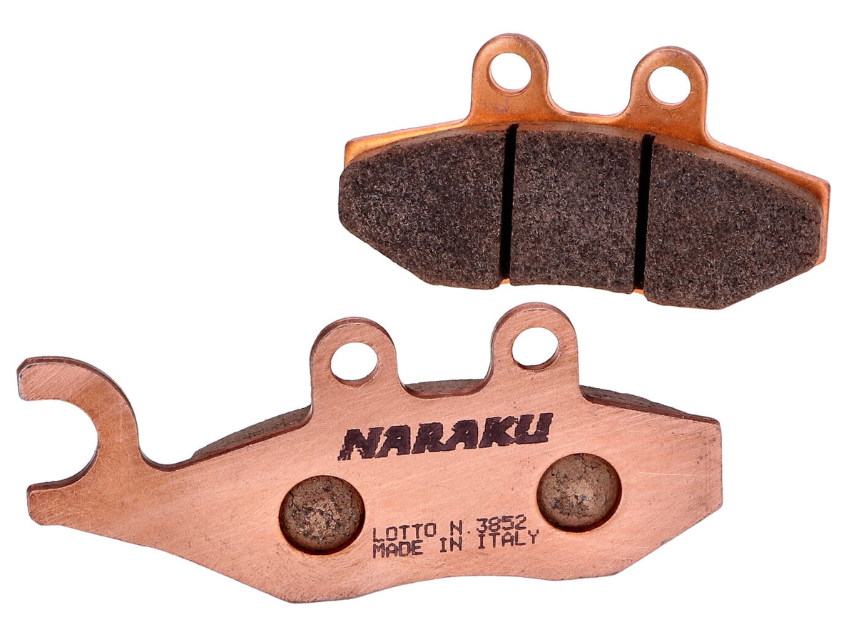 Plaquettes de frein Naraku synthétique pour Piaggio X7, X9, X-Evo, MP3, Vespa 946, GTS, GTV