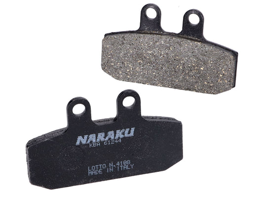 Plaquettes de frein Naraku organique pour Aprilia, Honda, Derbi, Malaguti