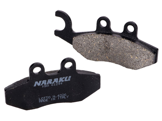 Plaquettes de frein Naraku organique pour Aprilia, Derbi, Gilera, Piaggio, Vespa