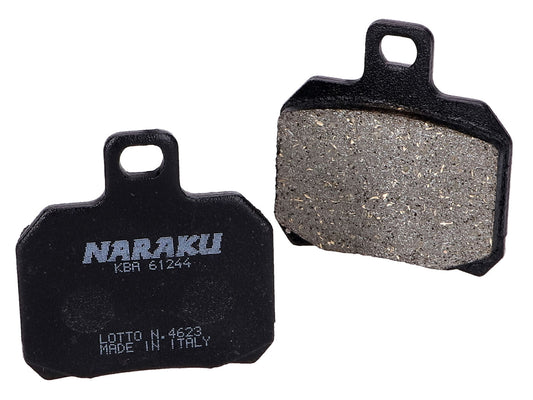 Plaquettes de frein organiques Naraku pour Aprilia, Derbi, Peugeot, Gilera, MBK, Malaguti
