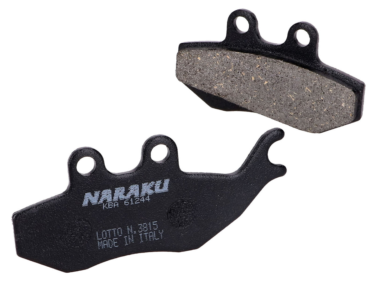 Plaquettes de frein Naraku organique pour Aprilia, Gilera, MBK, Yamaha