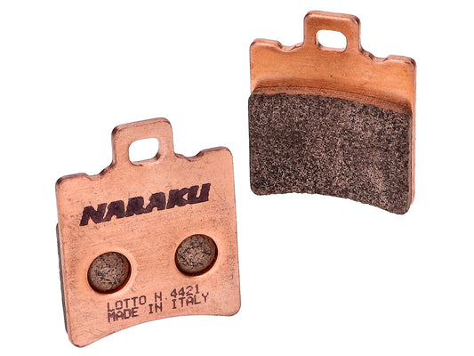 Plaquettes de frein Naraku synthétique pour Aprilia, Malaguti, MBK, Piaggio, Yamaha