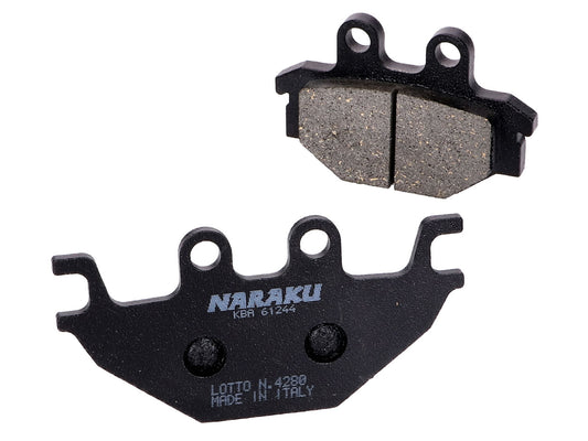 Plaquettes de frein organiques Naraku pour Kymco KXR, MXU, Maxxer, UXV, SYM Quad Lander, Yamaha MT, YZF-R