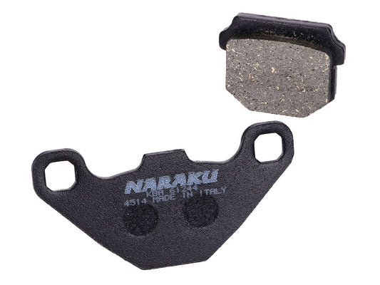 Plaquettes de frein Naraku organique pour Aprilia, Hyosung, Peugeot, Derbi, Piaggio, TGB