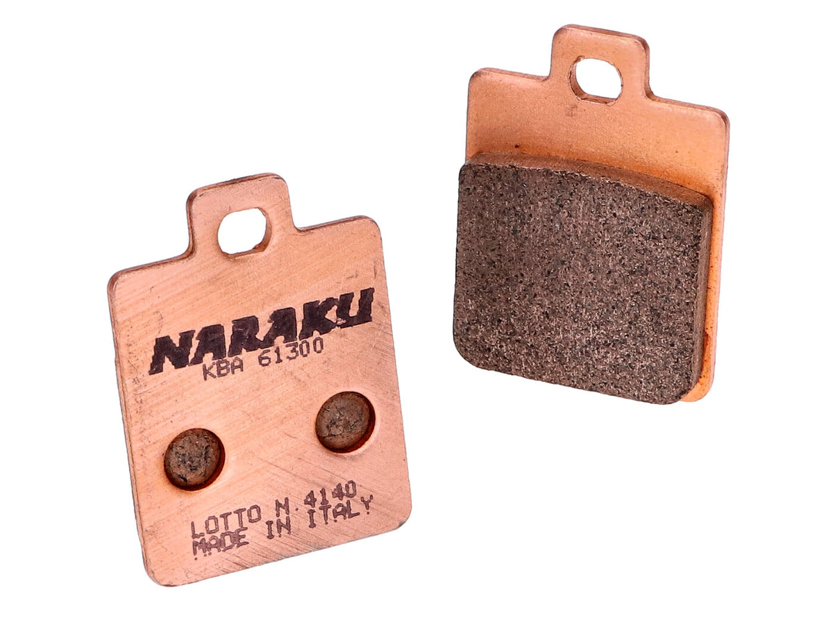 Plaquettes de frein Naraku synthétique pour Gilera, Piaggio, Vespa