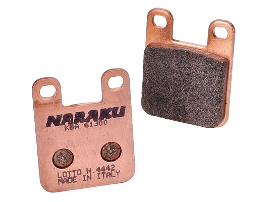 Plaquettes de frein Naraku synthétique pour Derbi, Gilera, Italjet, Peugeot