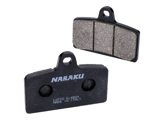 Plaquettes de frein Naraku organique pour Aprilia RS, RS4, Derbi GP1, GPR, MH KN1, KN2, R