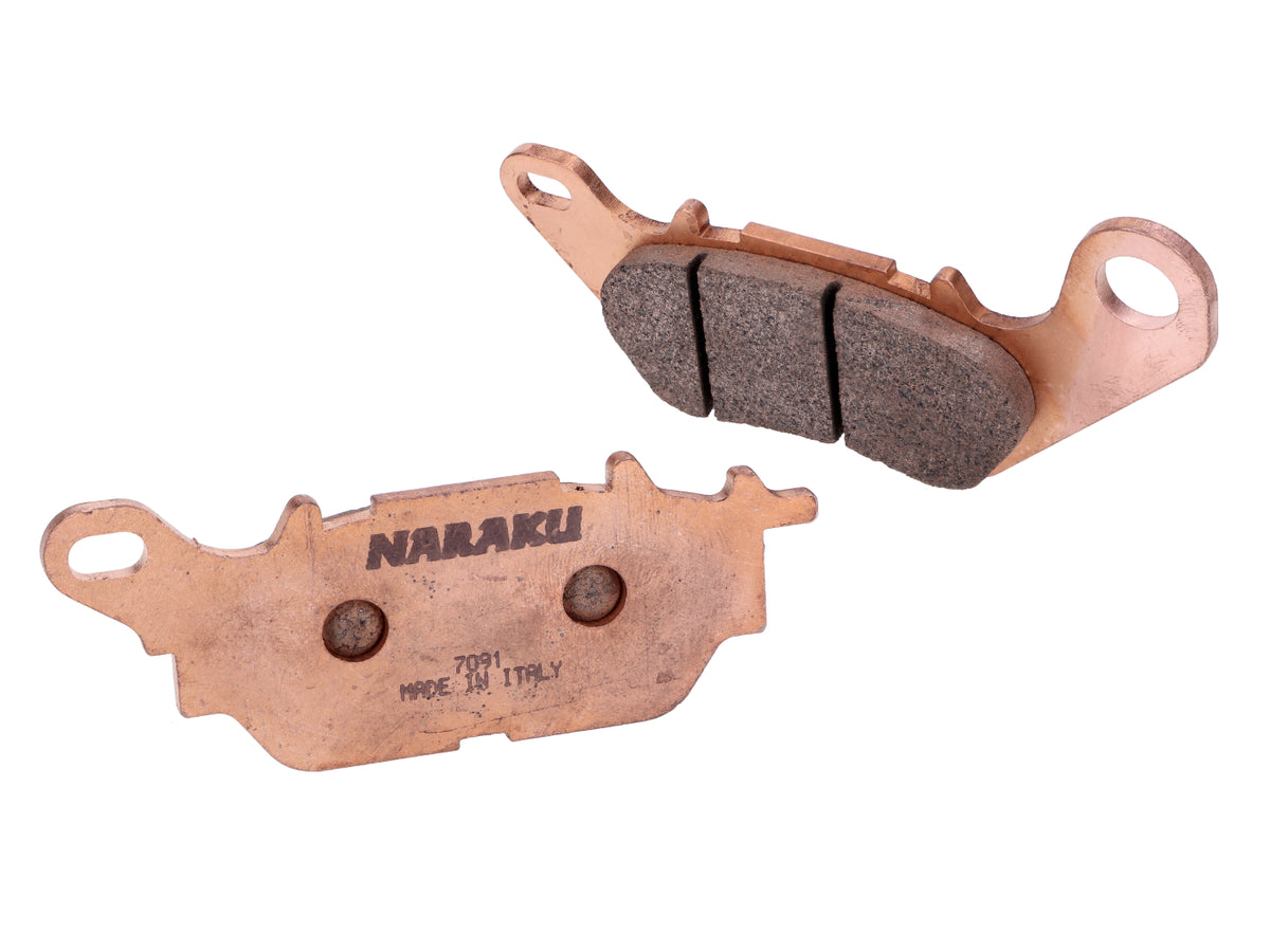 Plaquettes de frein Naraku Sinter pour Voge SR1, Yamaha Crypton, Delight, N-Max, Tricity, Vity XC, XSR, YBR, YS