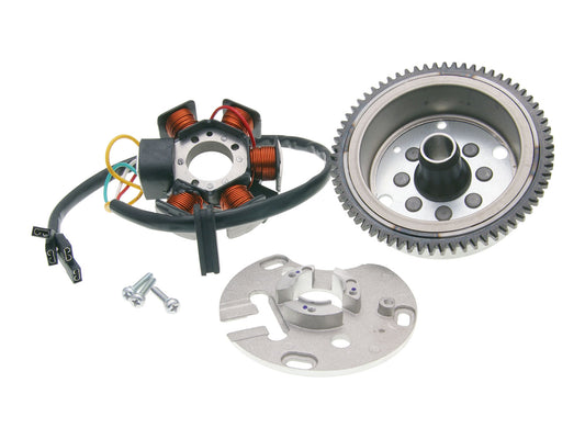 alternateur / allumage avec rotor OEM pour moteur Piaggio / Derbi D50B0 E-Start