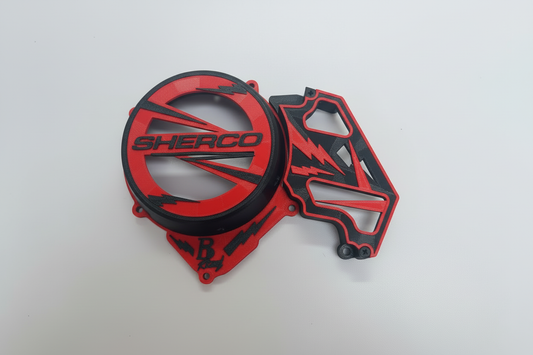 Pièces moto 3D - rouge et noir, même style que violet