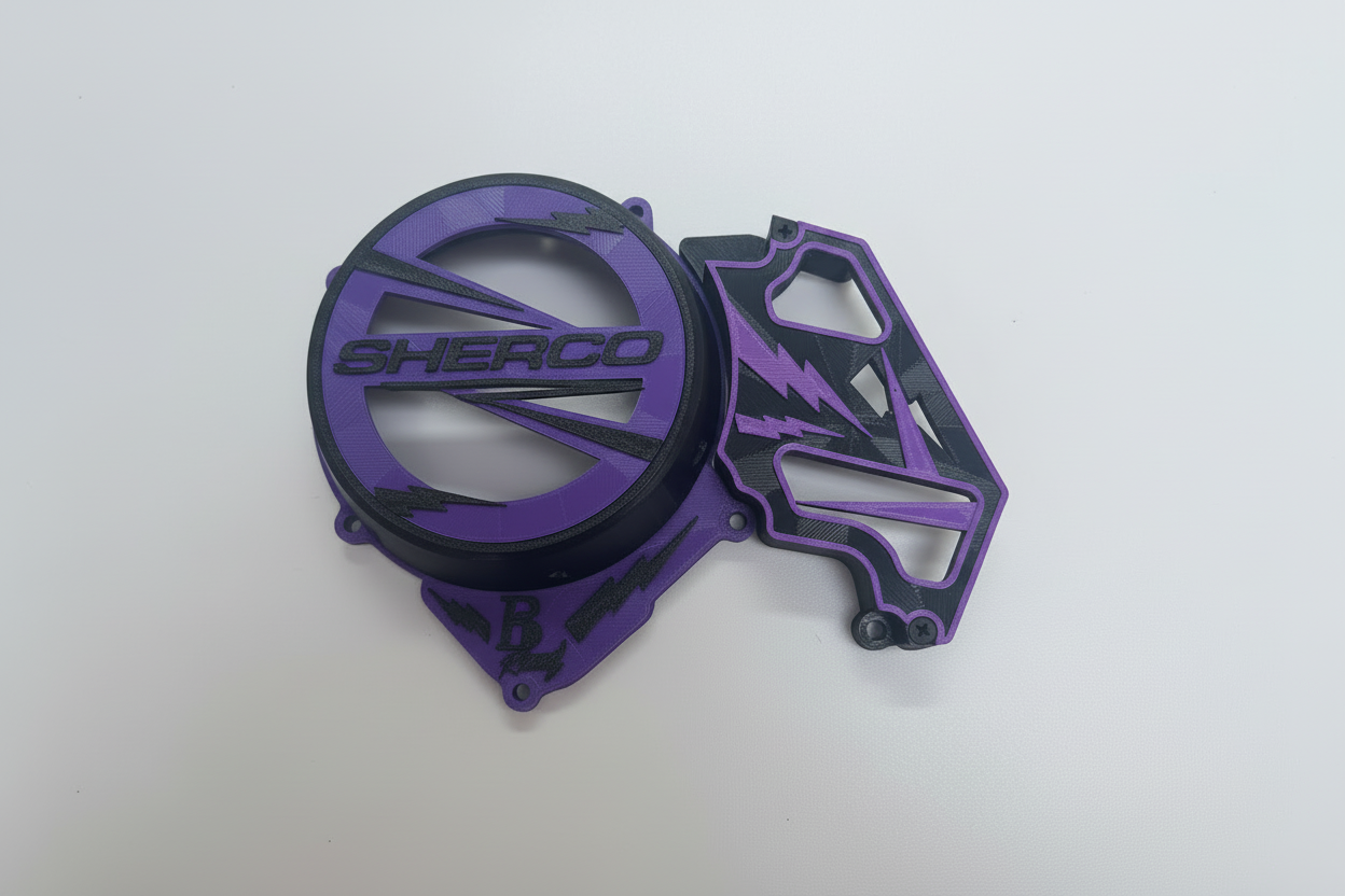 Pièces moto 3D - tout en violet