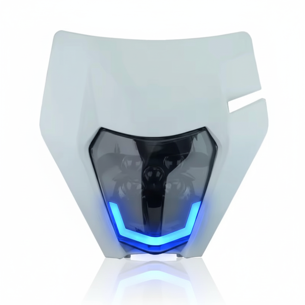 Plaque blanche DRL bleu